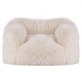 VEVOR Sillón Puff 1220 x 1190 x 711 mm con Reposabrazos para Adultos, Relleno de Felpa Esponjosa y Espuma de Alta Densidad, Sillón Puff para Adultos con Zapper para Sala de Estar, Dormitorio, Beige