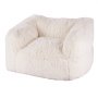 VEVOR Sillón Puff 1220 x 1190 x 711 mm con Reposabrazos para Adultos, Relleno de Felpa Esponjosa y Espuma de Alta Densidad, Sillón Puff para Adultos con Zapper para Sala de Estar, Dormitorio, Beige