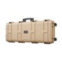 VEVOR Estuche Rígido para Armas Largas, PP, con Cerradura y Espuma Precortada, Enrollable, Resistente al Agua IP67, 108,9 x 39,2 x 15,5 cm, Color Caqui, para Viajar en Medios de Transporte Público