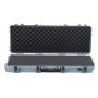 VEVOR Estuche Rígido para Armas Largas, con Cerradura y Espuma Precortada de 4 Capas, Enrollable, Resistente al Agua IP67 y Polvo, 109 x 41 x 15,5 cm, Color Gris, para Viajes en Avión y Tren