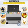 VEVOR Nevera Portátil Eléctrica 60 L 80 W Refrigerador Portátil con 2 Zonas 12/24 V Nevera Camping de Viaje Refrigeración Eficiente -20°C - 20°C