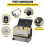VEVOR Nevera Portátil Eléctrica 60 L 80 W Refrigerador Portátil con 2 Zonas 12/24 V Nevera Camping de Viaje Refrigeración Eficiente -20°C - 20°C