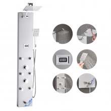 VEVOR Sistema de Torre de Panel Ducha 4 en 1 Cabezal de Lluvia Chorro de Masaje