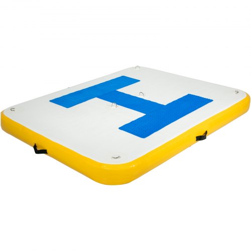 Vevor Plataforma De Muelle Inflable Pvc 8 X 5 Pies Con Bomba De Aire Eléctrica