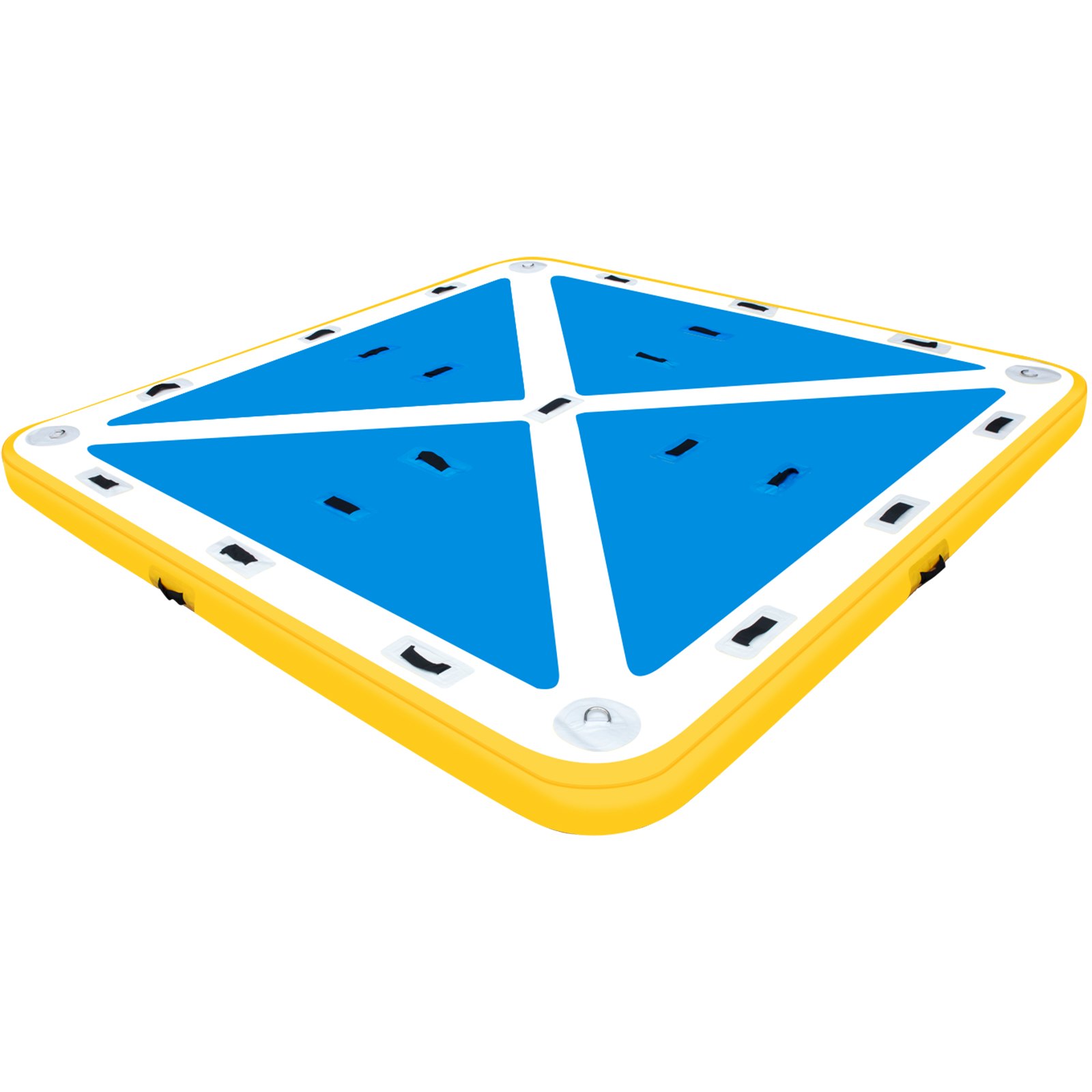 Vevor Plataforma De Muelle Inflable Pvc 8 X 8 Pies Con Bomba De Aire Eléctrica