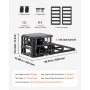 VEVOR Elevadores Portátiles para Coches, 2 Unidades, Capacidad de 5 T, Altura Máxima de Elevación de 32 cm, con Suspensión Neumática, Calzos para Ruedas, Rampas Extensibles y Columnas Elevadas