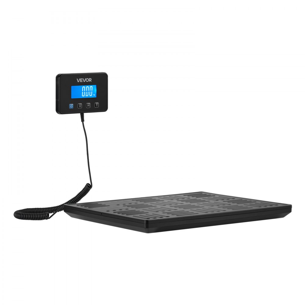 VEVOR Báscula Digital para Paquetes, 20/100 g, Doble Precisión, Plataforma de 300 kg con Función de Tara/Retención y Pantalla LCD, para Paquetes, Envíos y Equipaje, con Batería y Cable de Carga