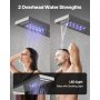 VEVOR Sistema de Columna de Ducha Acero Inoxidable y Cabezal de Lluvia 5 Modos
