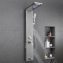 VEVOR Shower Panel Tower System (5 modes) with rain waterfall shower head & LED, (1345 mm) Brushed stainless steel shower column, wall-mounted rain massage system, with hand shower & bath spout
