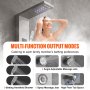 VEVOR Sistema de panel de ducha de acero inoxidable 6 modos hidroeléctricos