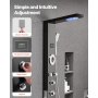VEVOR Sistema de Torre de Panel Ducha 6 en 1 Acero Inoxidable Cabezal Lluvia