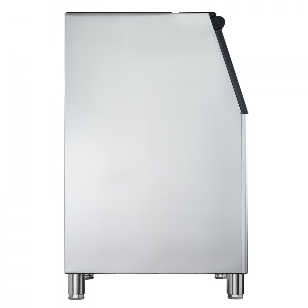 VEVOR Contenedor de Almacenamiento para Máquina de Hielo Capacidad de 113 kg Contenedor de Hielo de Acero Inoxidable con Patas de Goma Antideslizantes Altura Ajustable para Restaurante, Hotel, Bar
