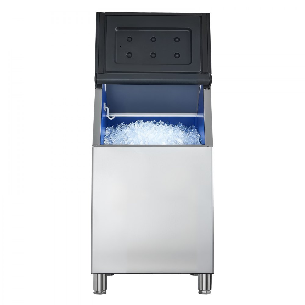 VEVOR Commercial Ice Maker Storage Bin, 136 KG Capacity Stainless Steel Ice-Bin, Commercial Ice Storage Bin with Adjustable Anti-slip Rubber Feet, Suitable for Restaurant, Hotel and Beverage Shops