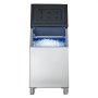 VEVOR Contenedor de Almacenamiento para Máquina de Hielo Capacidad de 136 kg Contenedor de Hielo de Acero Inoxidable con Patas de Goma Antideslizantes Altura Ajustable para Restaurante, Hotel, Bar