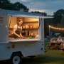 VEVOR Concession Window 135x84 cm, Aluminum Alloy Frame Service Window for Food Truck, Up to 85 Degrees Stand Serving Window with Awning Door and Drag Hook, Rainwater Resistant for Concession Trailer