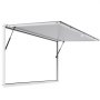 VEVOR Concession Window 188x102cm, Aluminum Alloy Frame Service Window for Food Truck, Up to 85 Degrees Stand Serving Window with Awning Door and Drag Hook, Rainwater Resistant for Concession Trailer