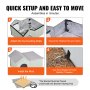 VEVOR Casa para Gatos con Calefacción de 67 x 56 x 41 cm, Refugio para Gatos Plegable Al Aire Libre de Tela Oxford 600D con Almohadilla Térmica, Temperatura Ajustable y Temporizador, Verde (Grande)