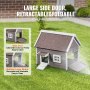 VEVOR Casa para gatos de exterior resistente a la intemperie, refugio para gatos salvajes para varios gatos, casa para gatos de madera para exteriores con puerta lateral grande, solapas de puerta de PVC, techo abierto y ventana transparente, 22" de largo x 30" de ancho x 26" de alto