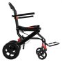 VEVOR Wheelchair, Ultra-Lightweight Aluminum Alloy Transport Chair for Adults, Foldable Wheelchair with Rear-Folding Armrests, Desk Length, Self-Locking Brake