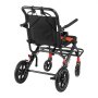 VEVOR Wheelchair, Ultra-Lightweight Aluminum Alloy Transport Chair for Adults, Foldable Wheelchair with Rear-Folding Armrests, Desk Length, Self-Locking Brake