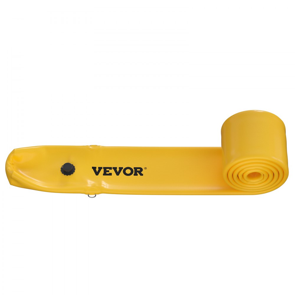 VEVOR Barrera de Inundación Amarilla PVC Industrial Barrera Hidráulica 290 L de Capacidad de Agua Barrera de Protección contra Inundaciones 7,32 mx2,5cmx1,5cm para Portal, Garaje, Carreteras, Presas