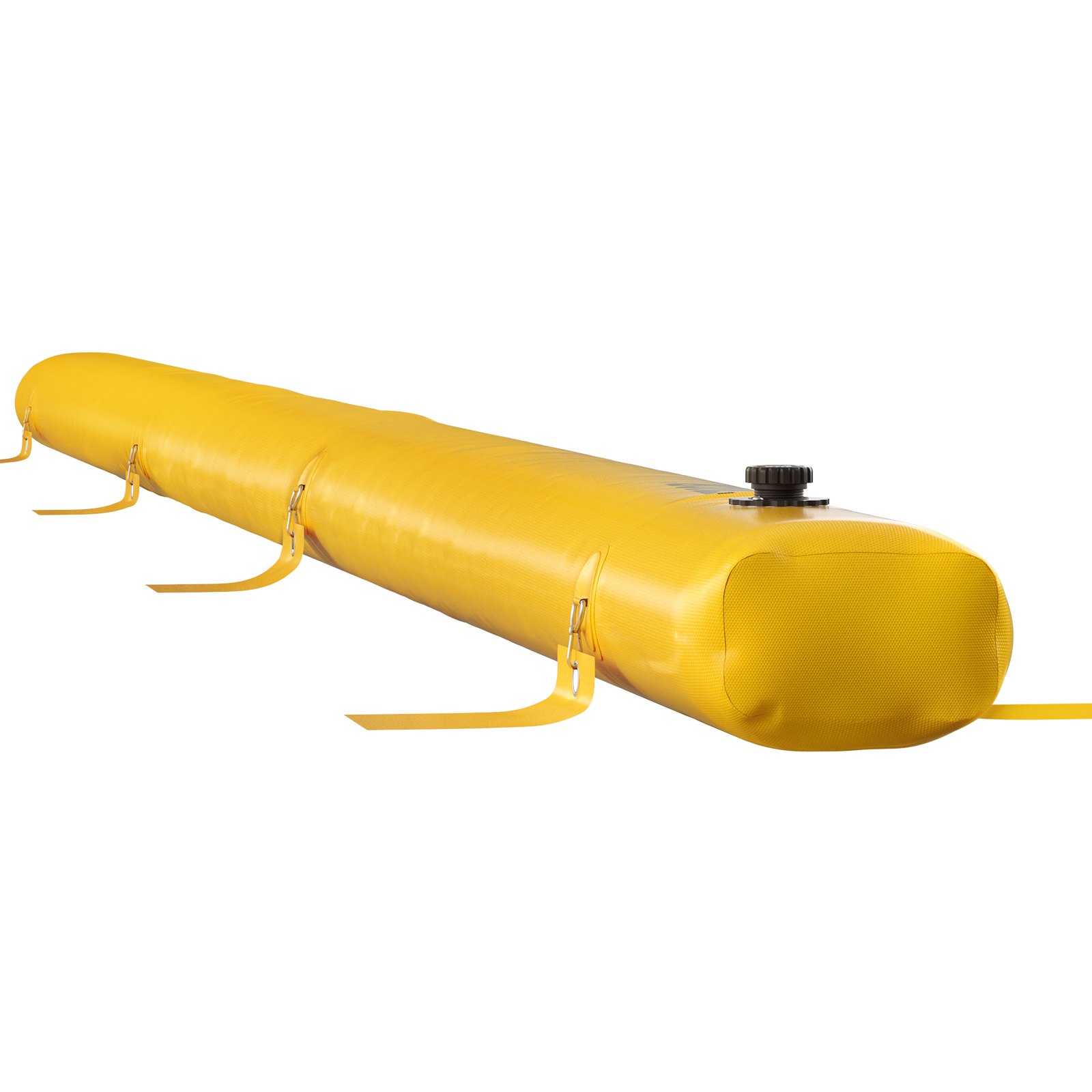 VEVOR Barrera de Inundación Amarilla PVC Industrial Barrera Hidráulica 290 L de Capacidad de Agua Barrera de Protección contra Inundaciones 7,32 mx2,5cmx1,5cm para Portal, Garaje, Carreteras, Presas