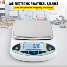 VEVOR Balanza Analítica Digital de Laboratorio de Alta Precisión Balanzas Analíticas de Laboratorio 0,01 g X 5000 g Balanza Digital Universidad Empresa Industrias Joyerías Estudio Académico