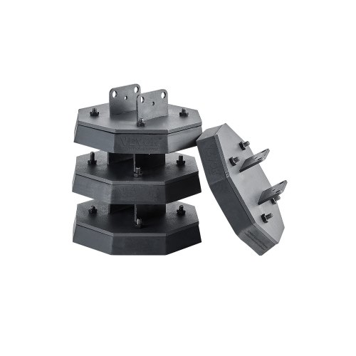 VEVOR Almohadillas Niveladoras para Vehículos Recreativos, Cada Una con Carga de 2277 kg, Ideal para Patas de Tijera, Quinta Rueda y Autocaravanas con Aire Acondicionado. 203 x 203 x 76 mm, 4 uds