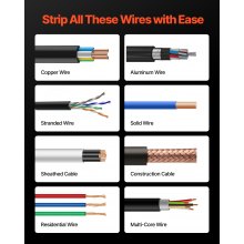 VEVOR Peladora de Cables Eléctrica Diámetro de Cable Pelado Aplicable 1,5-40 mm