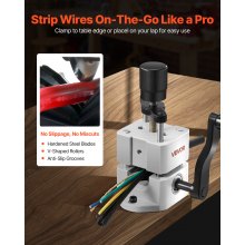 VEVOR Peladora de Cables Manual Portátil de 1,5-25 mm con Manivela o Taladro