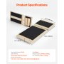 VEVOR Tabla de Equilibrio Cuadrada de Madera 30 x 14 x 3 cm, Entrenador de Tabla de Equilibrio para Adultos, Compacto con Bolsa de Almacenamiento, Ideal para Ejercicios de Fisioterapia, Negro