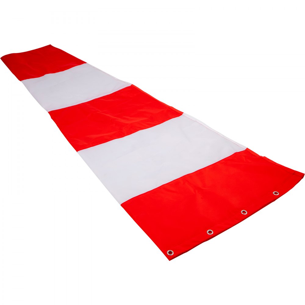 Manga Aire Estable Aeropuerto Manga Viento 25,4 X 91,4cmrojo Anaranjado Blanco