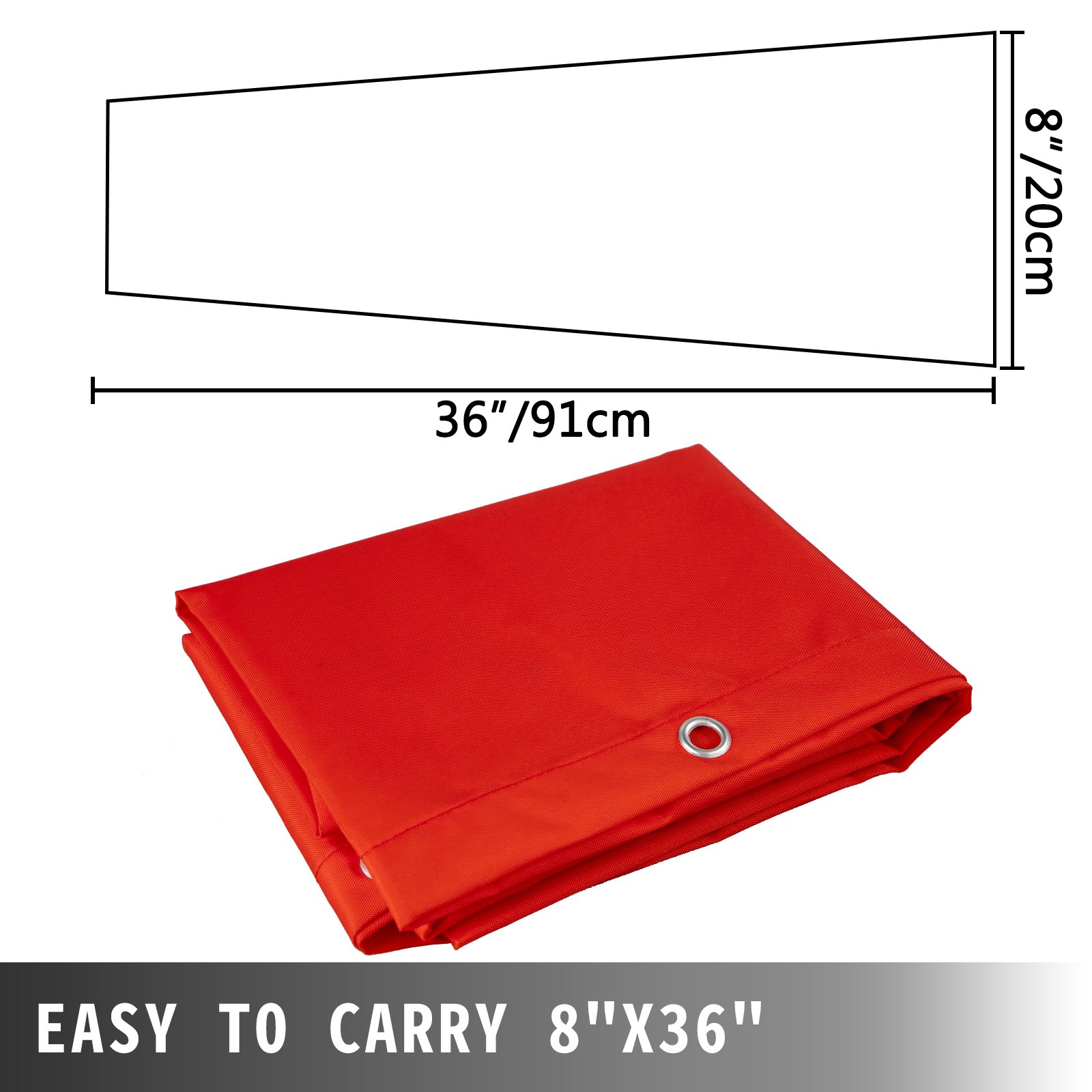 Manga De Aire Estable Para Aeropuerto Manga Viento 20,3 X 91,4 Cm Naranja Roja