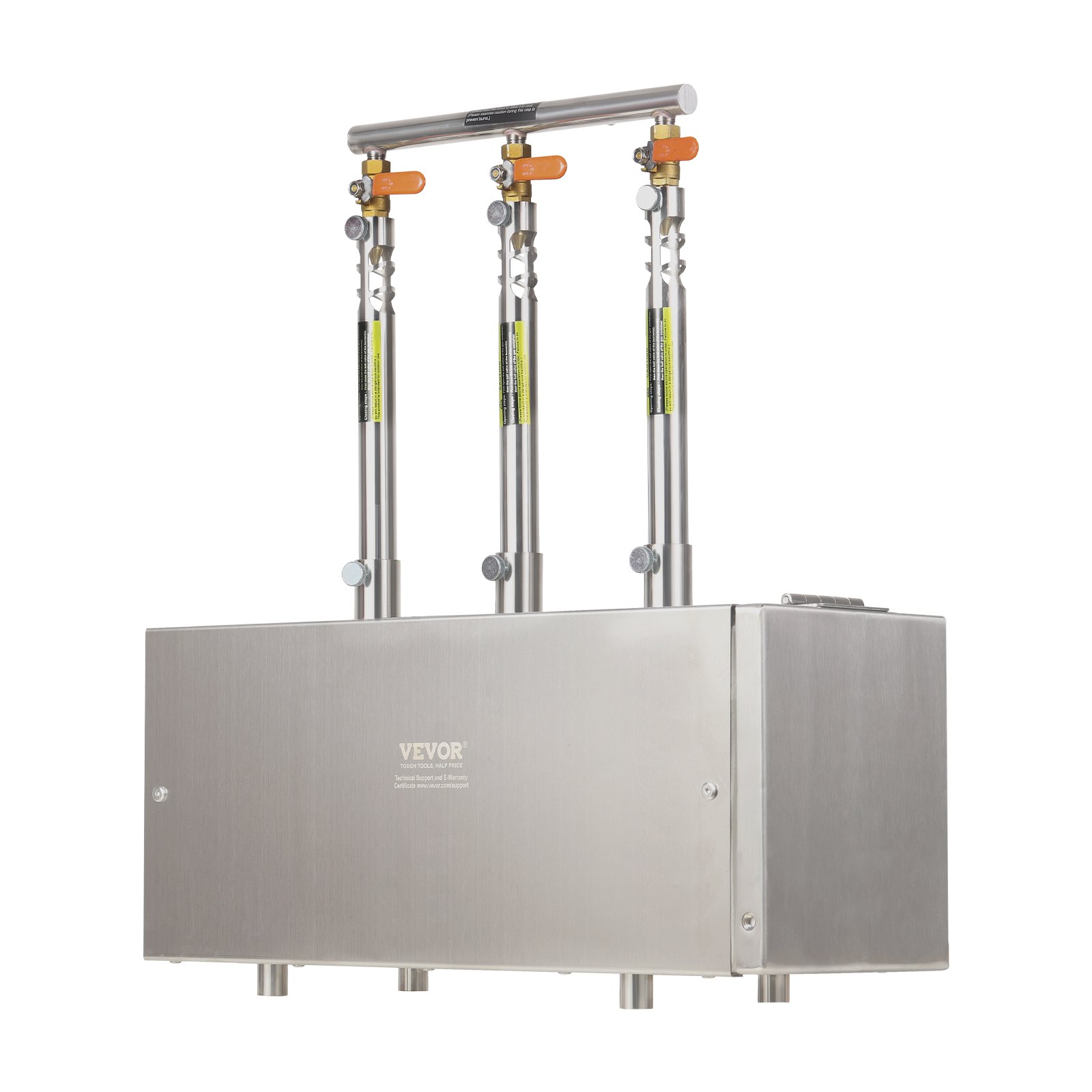 VEVOR Fragua de Gas Propano Portátil, de Forma Cuadrada, con 3 Quemadores, 1427 °C, de Acero Inoxidable 201 Resistente a la Corrosión, Horno de Fusión para Forja de Metales, 510 x 190 x 540 mm