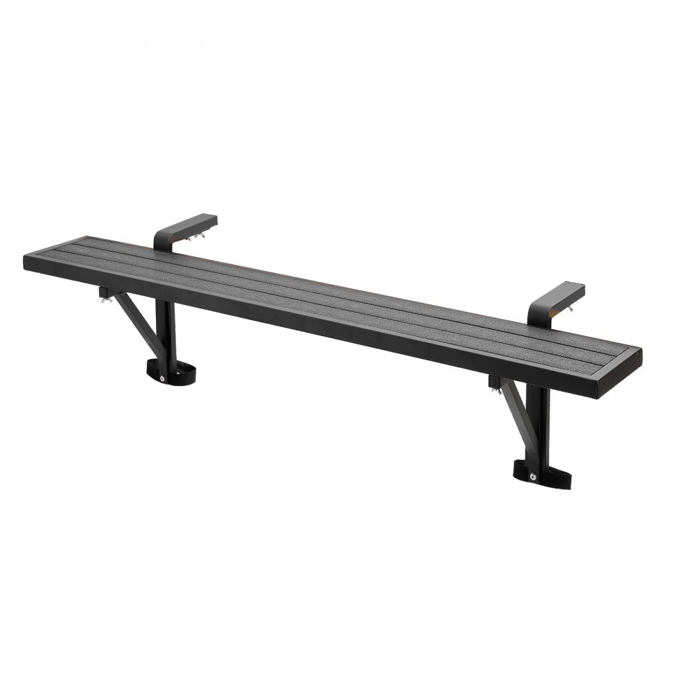 VEVOR Mesa Colgante Plegable para Balcón 1245 x 240 mm Mesita Auxiliar, para Exterior Jardín Terraza, Compatible con Barandillas 25-65 mm, Capacidad de Carga 27 kg, Compuesto de Madera y Plástico
