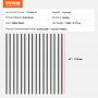VEVOR Metal Balusters for Stairs, 13 x 1118 mm, Square, Decorative Aluminum Alloy Balusters, Pack of 31, Deck Balusters with Screws, Classic Hollow Straight Deck Railing