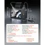 VEVOR Endoscopio de Triple Cámara con Pantalla IPS, Cámara de Inspección con Pantalla Dividida, Sonda de 8 mm, Cable de 5 m, Batería 3000 mAh, Luces LED, 32 GB, para Automoción, Motores y Fontanería