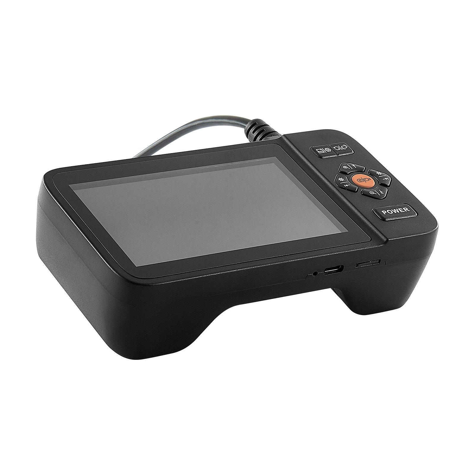 VEVOR Endoscopio de Triple Cámara con Pantalla IPS, Cámara de Inspección con Pantalla Dividida, Sonda de 8 mm, Cable de 5 m, Batería 3000 mAh, Luces LED, 32 GB, para Automoción, Motores y Fontanería