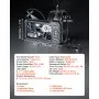 VEVOR Endoscopio de Triple Cámara, Cámara de Inspección con Pantalla IPS, Sonda de 8 mm, Cable de 5 m, 32 GB, Batería 3000 mAh, Luces LED, Zoom 8X para Motores, HVAC, Tuberías, Automoción y Fontanería