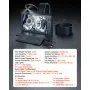 VEVOR Endoscopio de Triple Cámara con Pantalla IPS, Cámara de Inspección con Pantalla Dividida, Sonda de 8 mm, Cable de 3 m y 5 m, Batería 5000 mAh, Luces LED, 32 GB, para Motores, HVAC y Tuberías