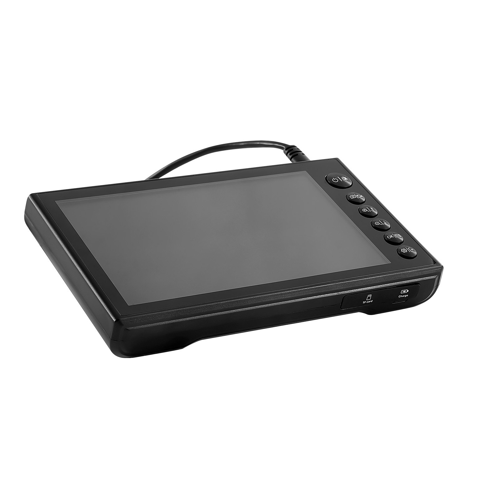 VEVOR Endoscopio de Triple Cámara con Pantalla IPS, Cámara de Inspección con Pantalla Dividida, Sonda de 8 mm, Cable de 3 m y 5 m, Batería 5000 mAh, Luces LED, 32 GB, para Motores, HVAC y Tuberías