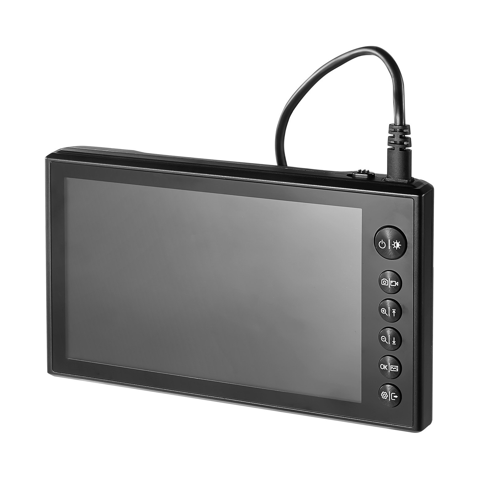 VEVOR Endoscopio de Triple Cámara con Pantalla IPS, Cámara de Inspección con Pantalla Dividida, Sonda de 8 mm, Cable de 3 m y 5 m, Batería 5000 mAh, Luces LED, 32 GB, para Motores, HVAC y Tuberías