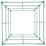 VEVOR Jaulas para Tomates, 37 x 37 x 100 cm, Jaulas Cuadradas de Soporte para Plantas Resistentes, Torres de Tomate de Acero Recubiertas de PVC Verde para Trepar Verduras, Plantas, Flores, Frutas