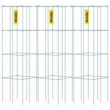 VEVOR Jaulas para tomates Jaulas de soporte para plantas Paquete de 3 jaulas cuadradas de acero 3.3 pies Verde para jardín