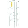 VEVOR Jaulas para Tomates, 37 x 37 x 100 cm, 6 Paquetes de Jaulas Cuadradas de Soporte para Plantas, Torres de Tomates de Acero Recubiertas de PVC Verde para Trepar Verduras, Plantas, Flores