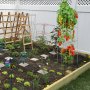 VEVOR Jaulas para Tomates, 30 x 30 x 117 cm, 10 Paquetes de Jaulas Cuadradas de Soporte para Plantas, Torres de Tomates de Acero Recubiertas de PVC Plata Plateadas para Trepar Verduras, Plantas