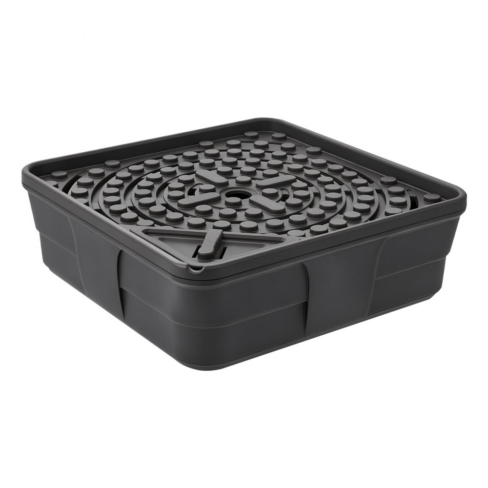 VEVOR Depósito de Fuente 762 x 762 x 254 mm, Base para Fuente Decorativa, Capacidad de Carga hasta 227 kg, Diseño Escondido, Paisajismo de Estanque Cascada para Jardín Patio Parque Hotel, Color Negro