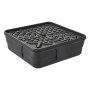 VEVOR Depósito de Fuente 762 x 762 x 254 mm, Base para Fuente Decorativa, Capacidad de Carga hasta 227 kg, Diseño Escondido, Paisajismo de Estanque Cascada para Jardín Patio Parque Hotel, Color Negro