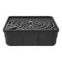 VEVOR Depósito de Fuente 762 x 762 x 254 mm, Base para Fuente Decorativa, Capacidad de Carga hasta 227 kg, Diseño Escondido, Paisajismo de Estanque Cascada para Jardín Patio Parque Hotel, Color Negro