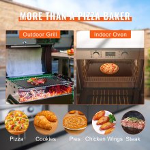 VEVOR Pizza Steel 20"x14"x3/8" Piedra para hornear pizza de acero al carbono presazonada